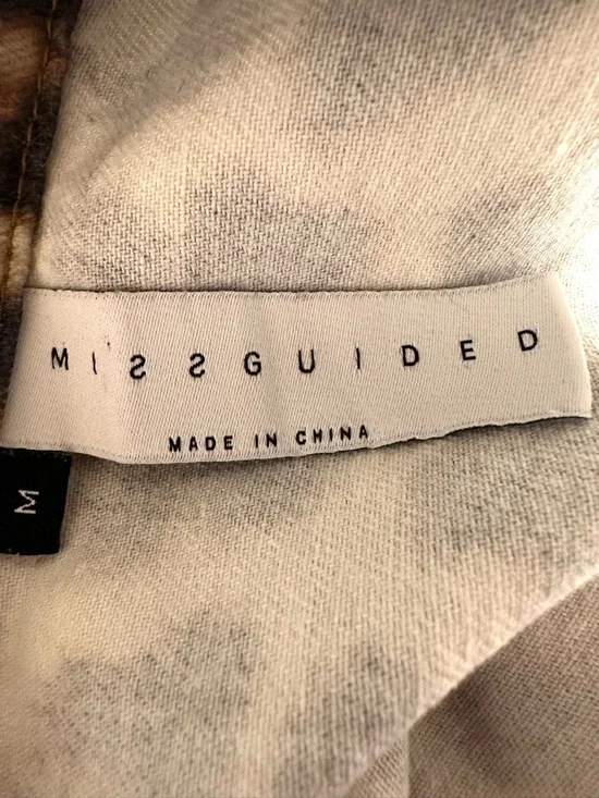 MISS GUIDED Leopard Print Cropped Jacket Coquette Y2K Grunge Indie - Picture 4 of 5